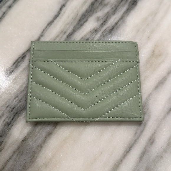 Light sage green brand new (without tags or box) YSL card wallet - Picture 2 of 4